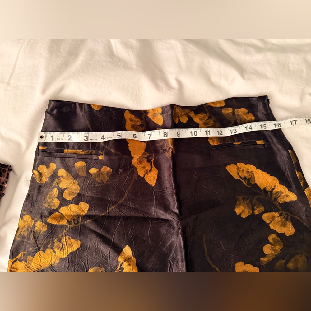 Brown and Gold Floral Skirt - Picture 6 of 7